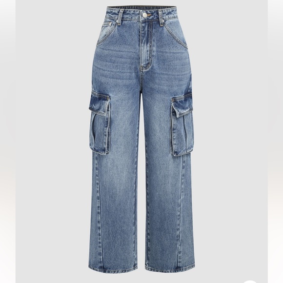 Cider Jeans High Waisted Cargo Jeans Poshmark